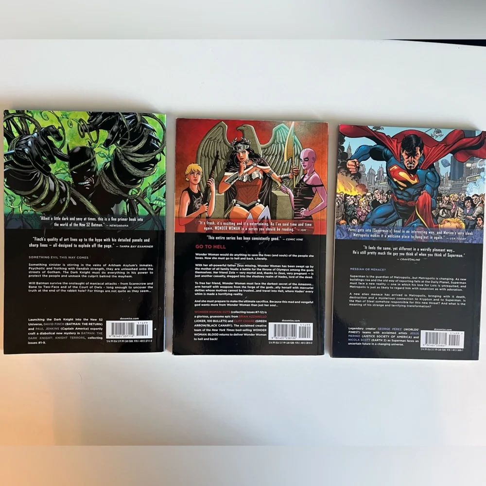 3x The New 52 The Dark Knight Wonder Woman Superman Comic Books